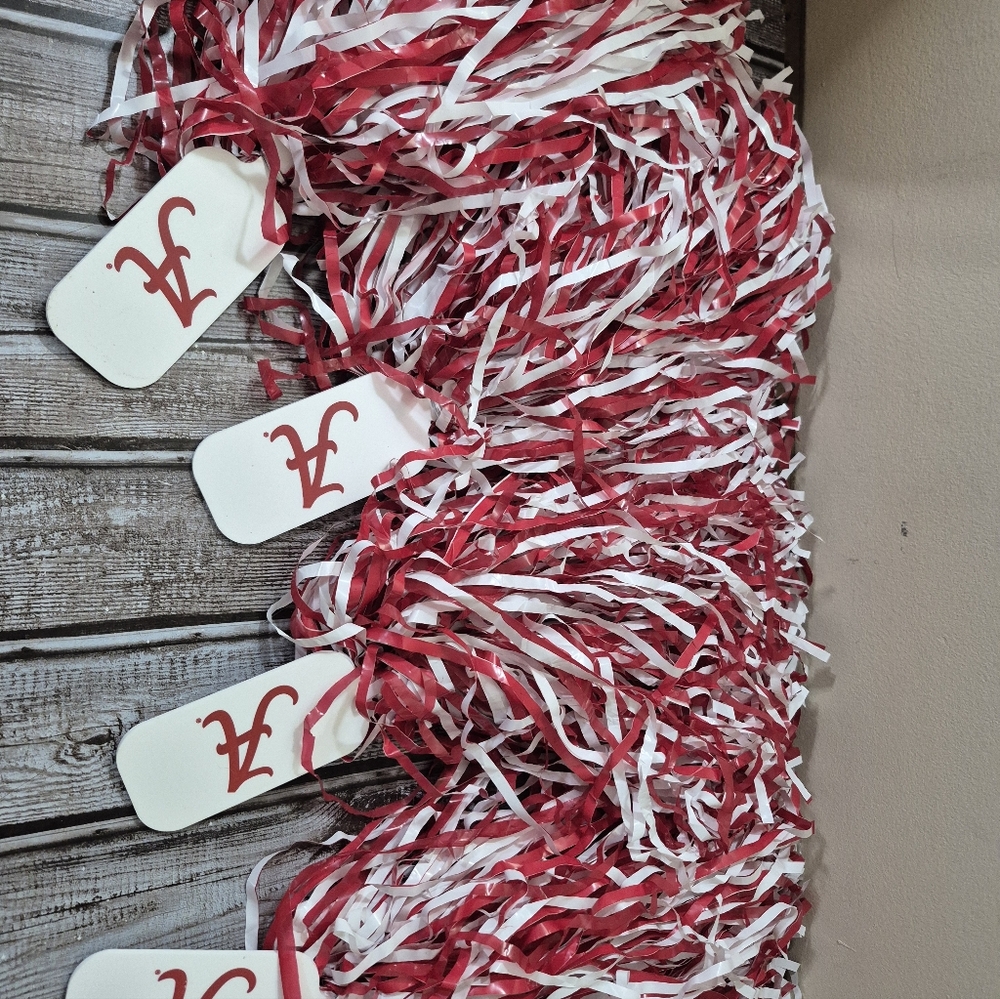 Alabama Crimson Tide Pom Pom Lot of 4. Game Day Issue. Red white